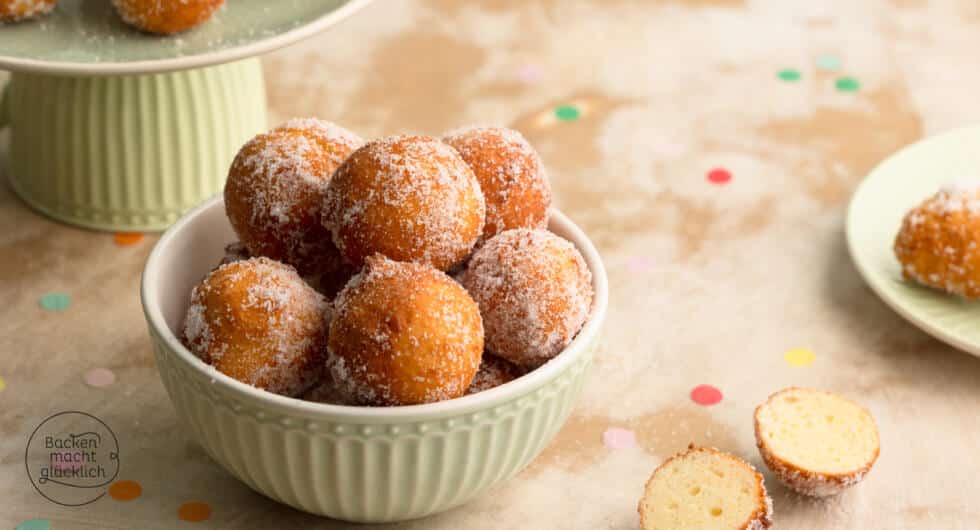 Frisch gebackene Quark Bällchen wie vom Bäcker