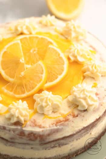 semi naked Zitronentorte