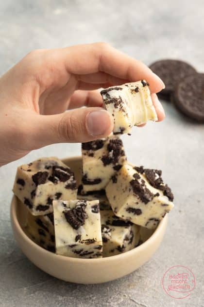 angebissenes Stück Oreofudge