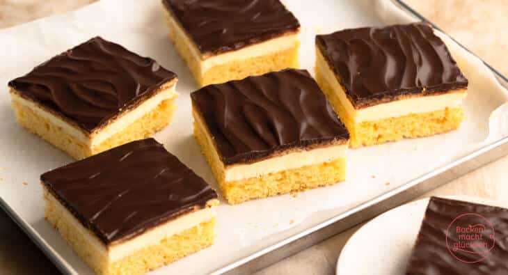 einzelne Stücke LPG Kuchen vom Blech