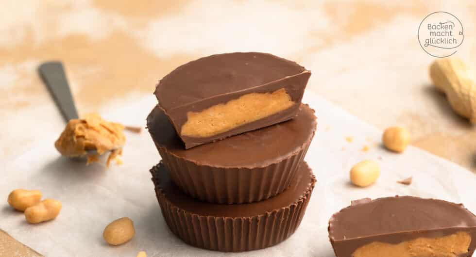 selbstgemachte Erdnussbutter Cups wie von Reeses