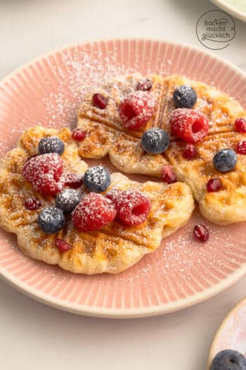 einfache Croffle-Waffeln aus fertigem Croissant-Teig
