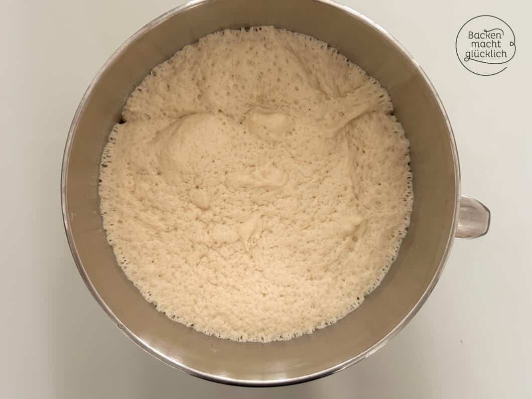 Bagels Rezept Teig nach dem Gehen