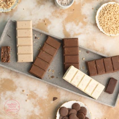 High Protein Schokolade ohne Zucker mit zuckerfreier Schokolade und Protein Crispies