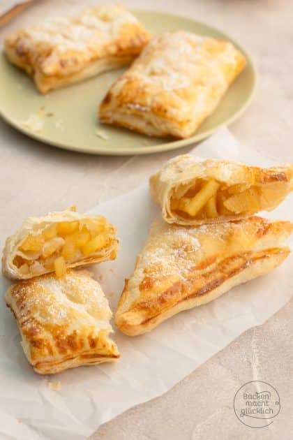 verschiedene Apfeltaschen-Formen Rechtecke und Dreiecke
