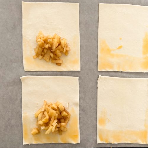 rechteckige Apfeltaschen formen