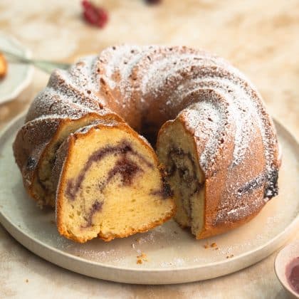 schneller saftiger Marmeladenkuchen mit Rührteig