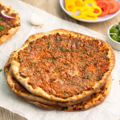 einfaches Lahmacun Rezept türkische Pizza