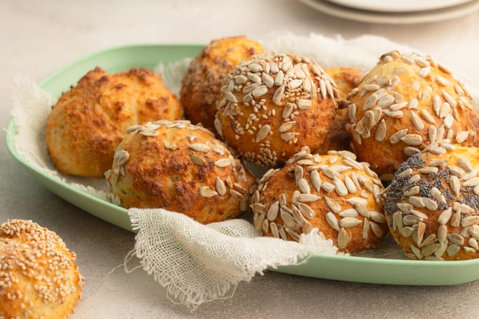 Fluffige und saftige Quarkbrötchen mit viel Protein