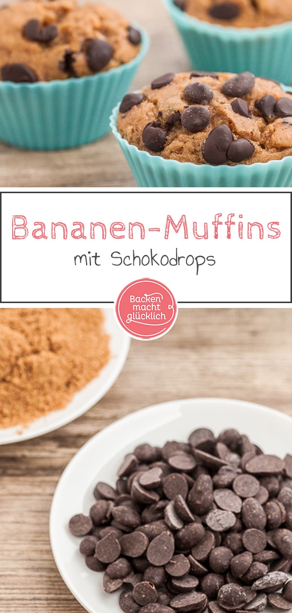 Auf der Suche nach gesunden und fettarmen Muffins? Dieses Rezept für saftige Bananen-Schoko-Muffins ohne weißen Zucker ist super einfach. Total lecker! #muffins #lowfat #bananenmuffins #kokosblütenzucker #backenmachtglücklich