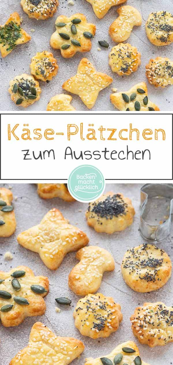 Einfache Käse-Cracker, die immer gut ankommen! Das herzhafte Käsegebäck ist perfekt für Partys & Buffets.