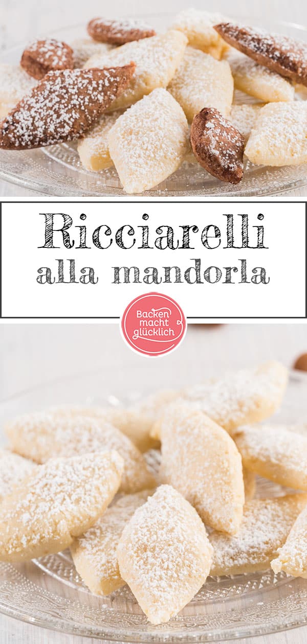 Ricciarelli di Siena sind feinste Mandelkekse mit weichem Kern. Ein tolles Original Ricciarelli-Rezept für das wunderbare Festtagsgebäck aus Italien!