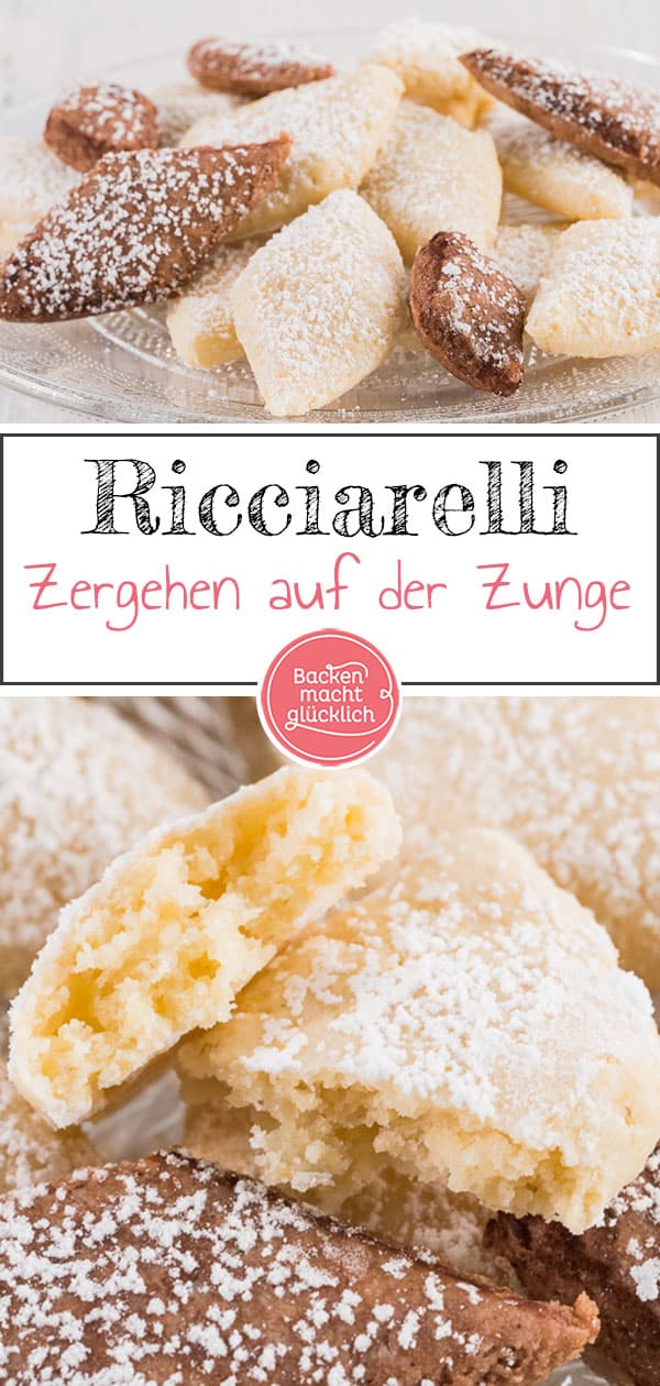 Ricciarelli di Siena sind feinste Mandelkekse mit weichem Kern. Ein tolles Original Ricciarelli-Rezept für das wunderbare Festtagsgebäck aus Italien!