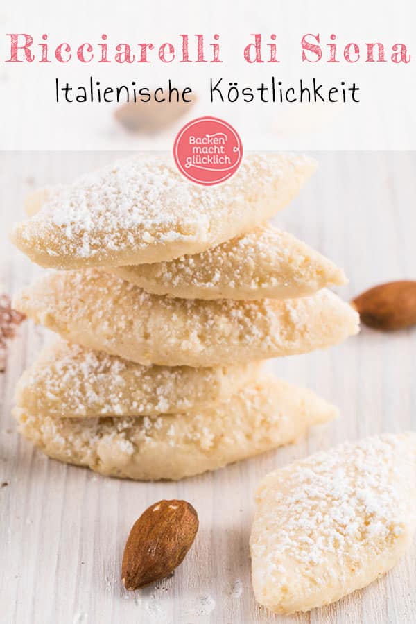 Ricciarelli di Siena sind feinste Mandelkekse mit weichem Kern. Ein tolles Original Ricciarelli-Rezept für das wunderbare Festtagsgebäck aus Italien!