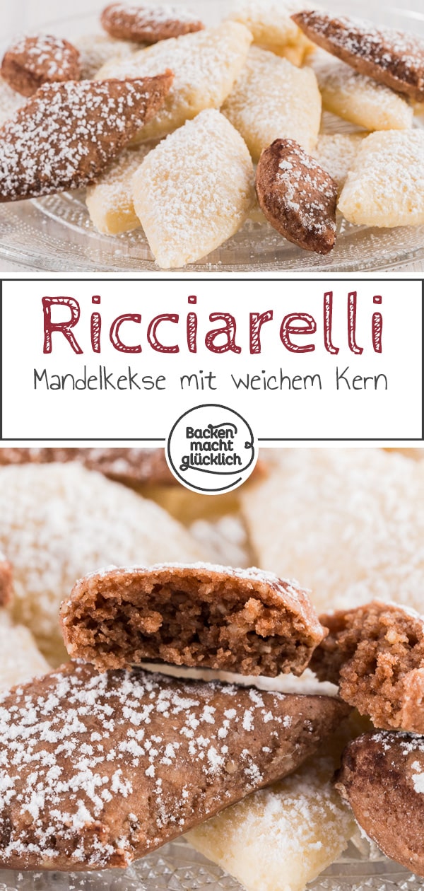 Ricciarelli di Siena sind feinste Mandelkekse mit weichem Kern. Ein tolles Original Ricciarelli-Rezept für das wunderbare Festtagsgebäck aus Italien!