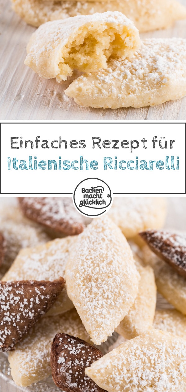 Ricciarelli di Siena sind feinste Mandelkekse mit weichem Kern. Ein tolles Original Ricciarelli-Rezept für das wunderbare Festtagsgebäck aus Italien!