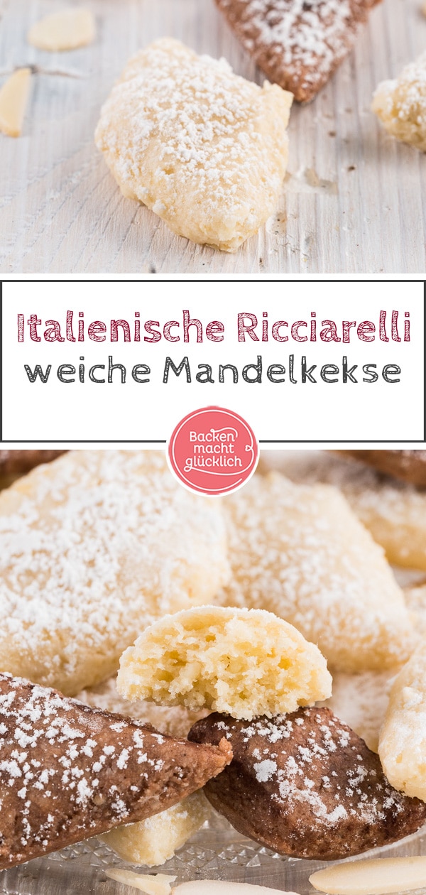 Ricciarelli di Siena sind feinste Mandelkekse mit weichem Kern. Ein tolles Original Ricciarelli-Rezept für das wunderbare Festtagsgebäck aus Italien!