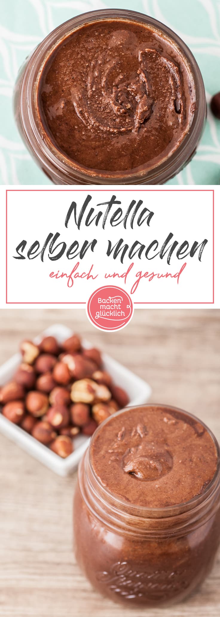 Gesundes Nutella selbermachen: Mit diesem einfach Rezept für Nuss-Nougat-Creme funktioniert´s! Egal, ob als Low Carb Nutella, veganes Nutella, zuckerfrei oder ohne Nüsse