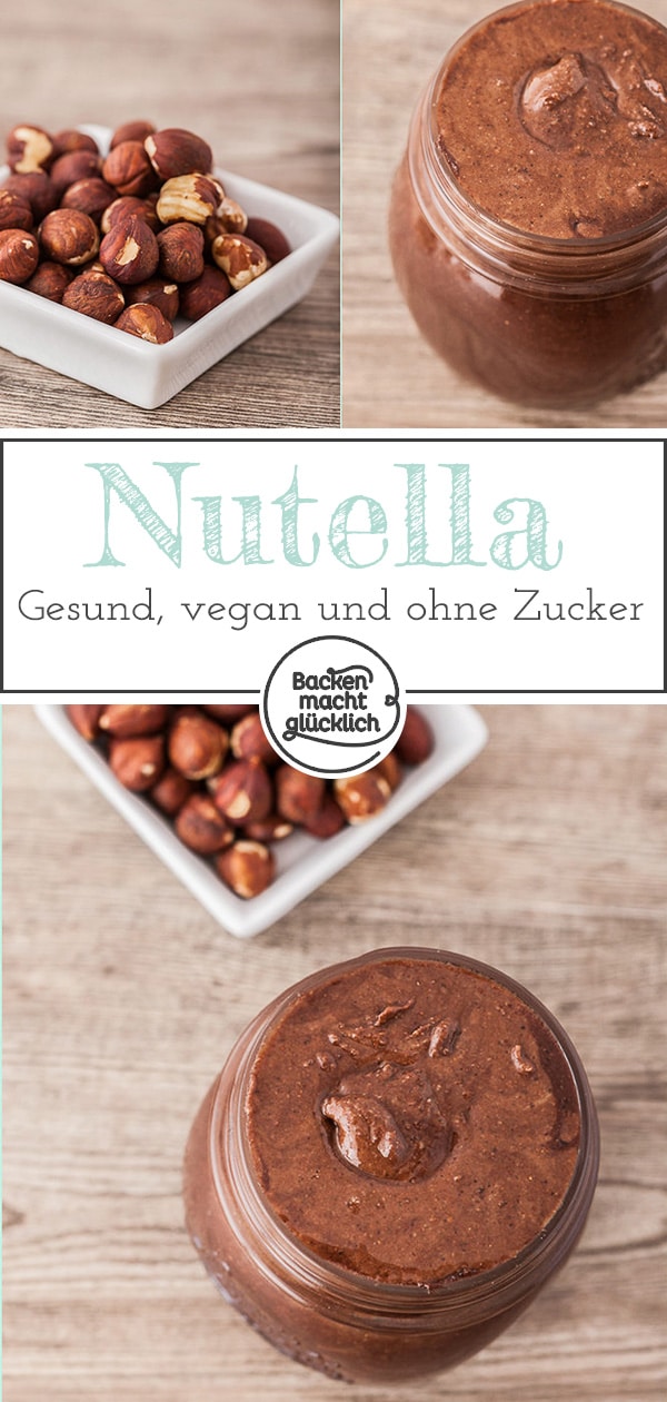 Gesundes Nutella selbermachen: Mit diesem einfach Rezept für Nuss-Nougat-Creme funktioniert´s! Egal, ob als Low Carb Nutella, veganes Nutella, zuckerfrei oder ohne Nüsse