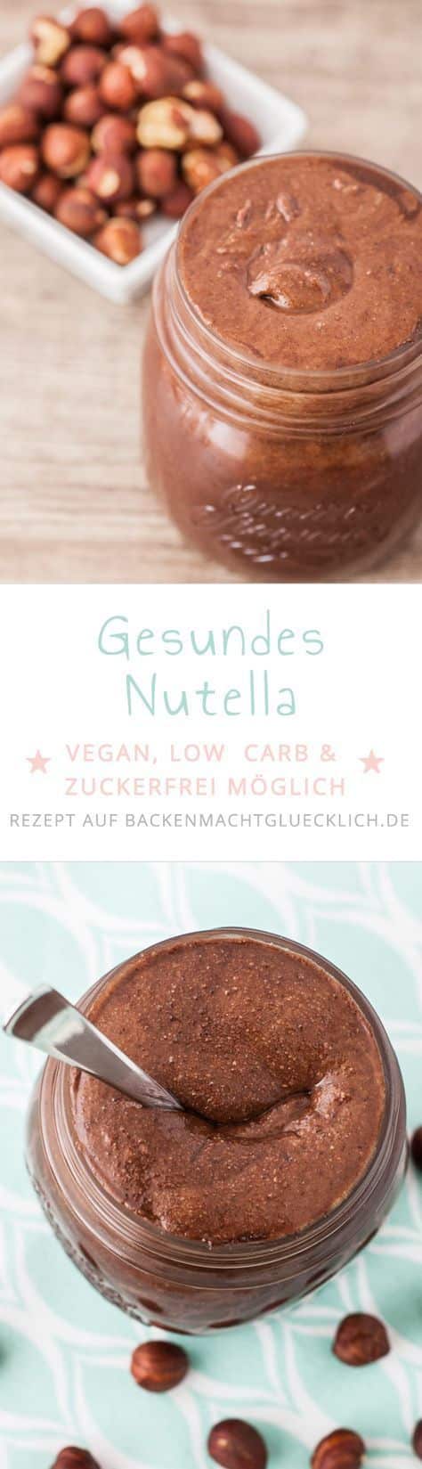 Gesundes Nutella selbermachen: Mit diesem einfach Rezept für Nuss-Nougat-Creme funktioniert´s! Egal, ob als Low Carb Nutella, veganes Nutella, zuckerfrei oder ohne Nüsse