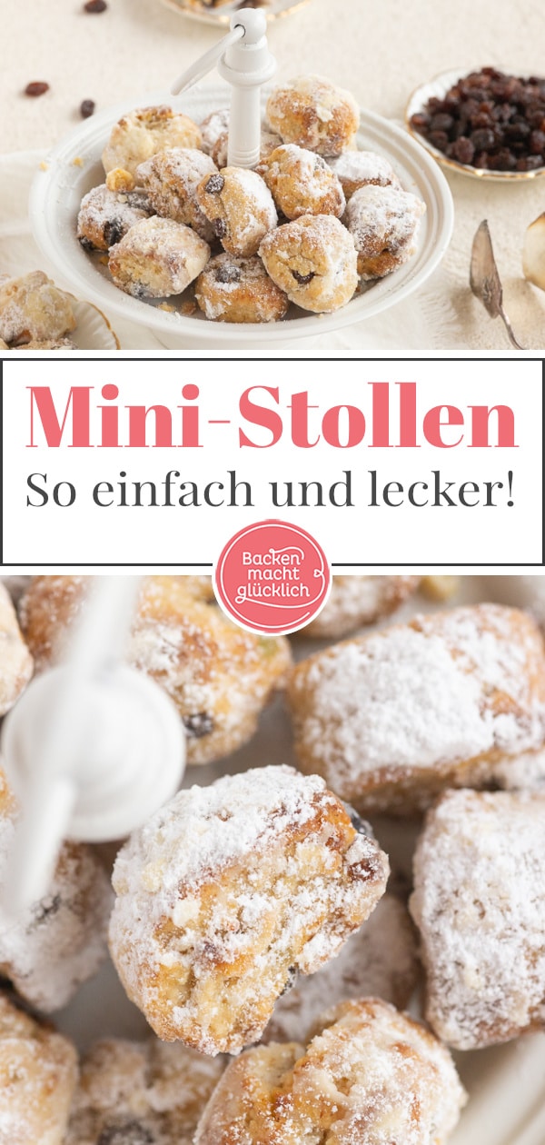 Omas Stollenkonfekt selber machen ist so einfach! Diese leckeren Ministollen mit Marzipan werden super saftig.