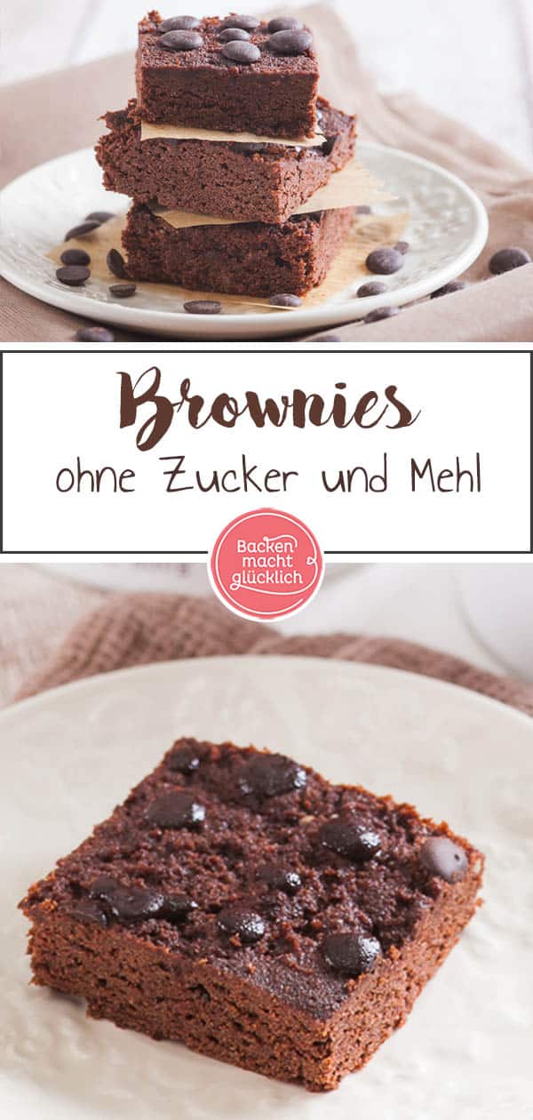 Dass Backen auch ganz ohne Zucker geht, beweisen diese köstlichen Low Carb Brownies. Statt Weizenmehl und Zucker kommen bei den köstlichen Schoko-Brownies nämlich Mandelmehl und Xylit zum Einsatz. Das Ergebnis überzeugt auf ganzer Linie! #brownies #lowcarb #ohnezucker #glutenfrei #gesund #backenmachtglücklich