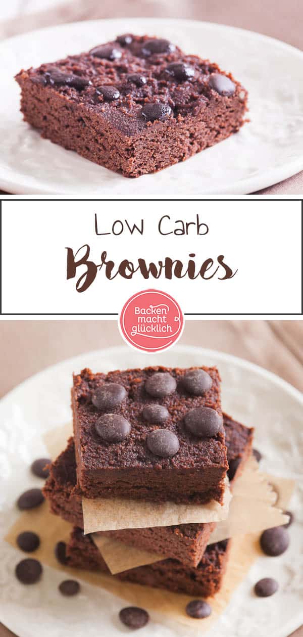 Dass Backen auch ganz ohne Zucker geht, beweisen diese köstlichen Low Carb Brownies. Statt Weizenmehl und Zucker kommen bei den köstlichen Schoko-Brownies nämlich Mandelmehl und Xylit zum Einsatz. Das Ergebnis überzeugt auf ganzer Linie! #brownies #lowcarb #ohnezucker #glutenfrei #gesund #backenmachtglücklich