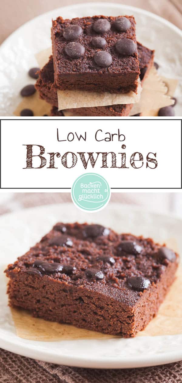 Dass Backen auch ganz ohne Zucker geht, beweisen diese köstlichen Low Carb Brownies. Statt Weizenmehl und Zucker kommen bei den köstlichen Schoko-Brownies nämlich Mandelmehl und Xylit zum Einsatz. Das Ergebnis überzeugt auf ganzer Linie! #brownies #lowcarb #ohnezucker #glutenfrei #gesund #backenmachtglücklich