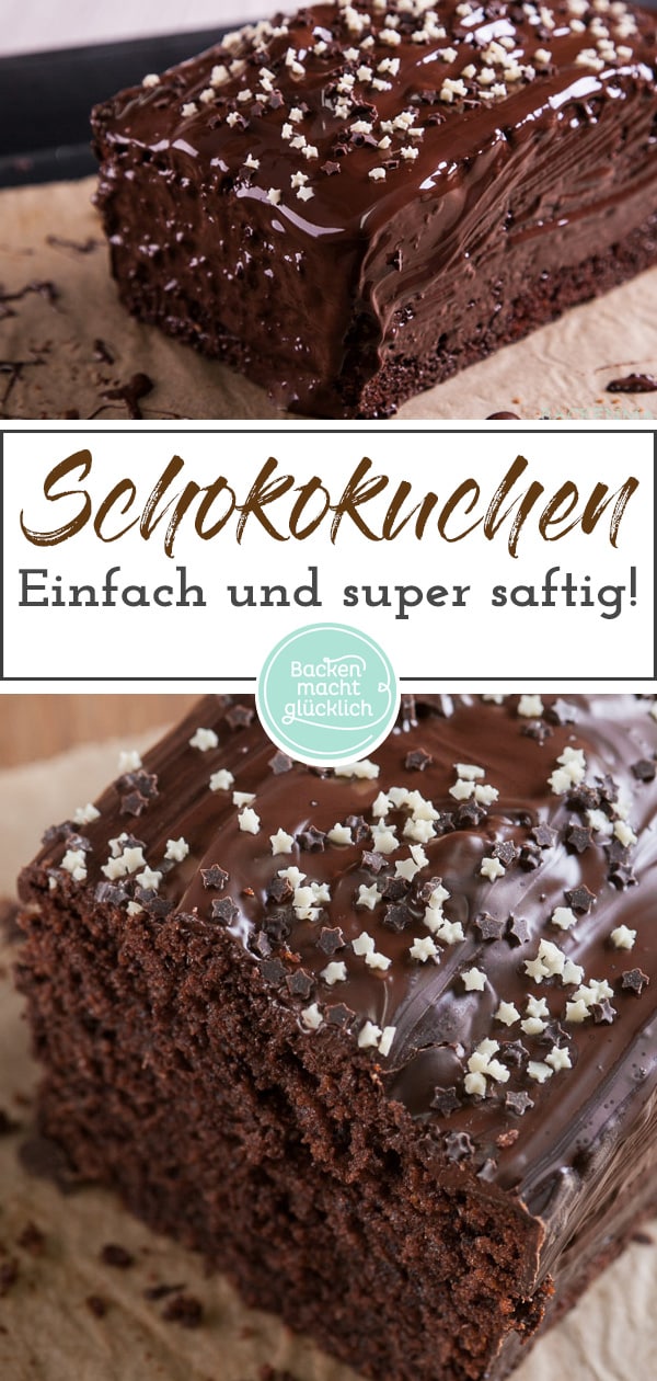 Dieser einfache, schnelle Schokokuchen aus der Kastenform wird herrlich flaumig, schokoladig und saftig. Omas klassischer Schokoladenkuchen kommt einfach immer gut an! 