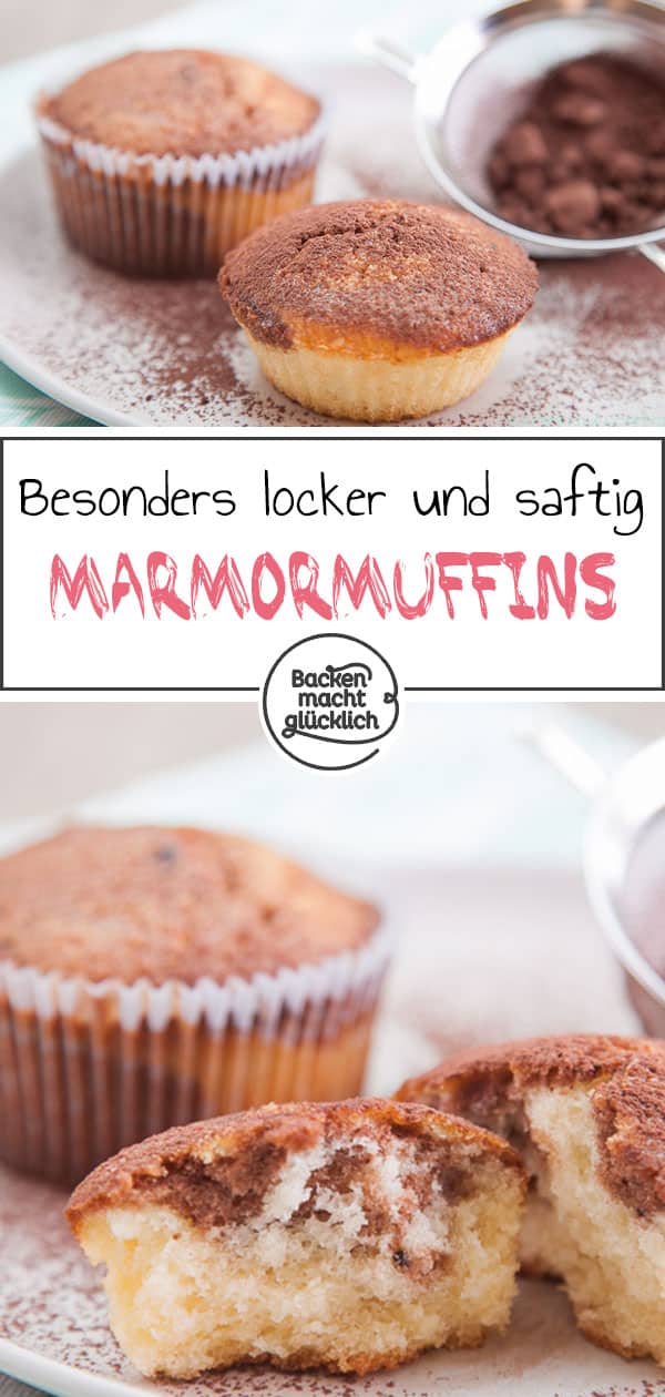 Wer mag keinen Marmorkuchen? Ich persönlich finde die Minivariante des Marmorkuchen sogar noch besser: Marmor-Muffins sind nicht nur ruckzuck fertig und wirklich einfach zu backen. Mit einem guten Marmorkuchen-Muffins-Rezept werden sie auch besonders locker und saftig. 