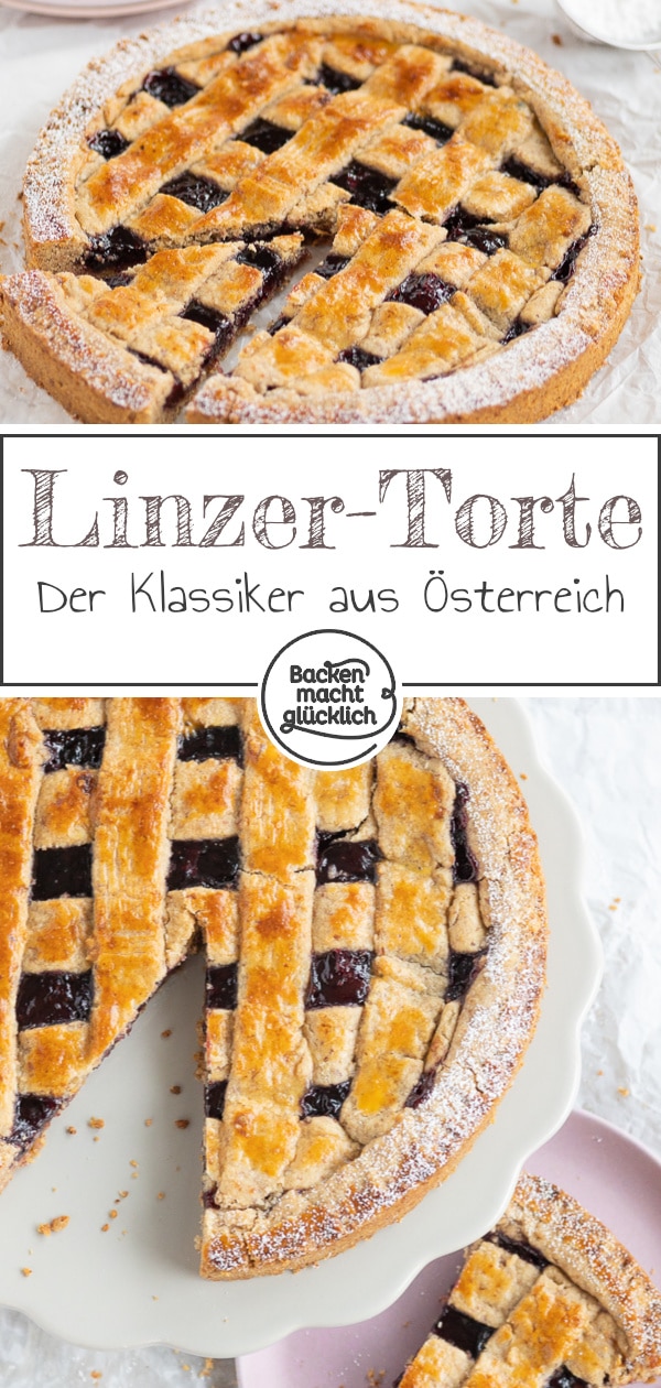 Einfaches Rezept für Original Linzer Torte. Saftig, fruchtig, mürbe - so wie der Linzer Kuchen sein muss