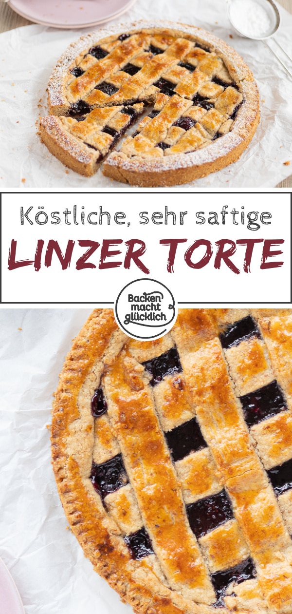 Einfaches Rezept für Original Linzer Torte. Saftig, fruchtig, mürbe - so wie der Linzer Kuchen sein muss