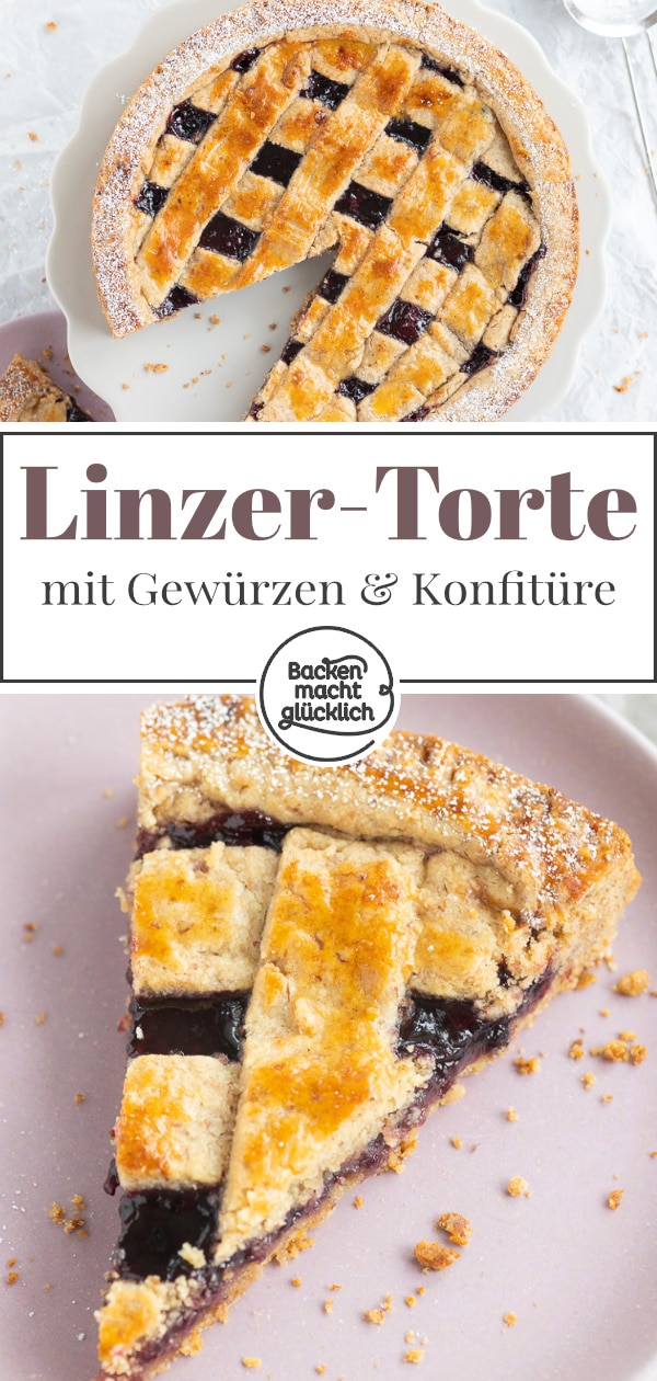 Einfaches Rezept für Original Linzer Torte. Saftig, fruchtig, mürbe - so wie der Linzer Kuchen sein muss