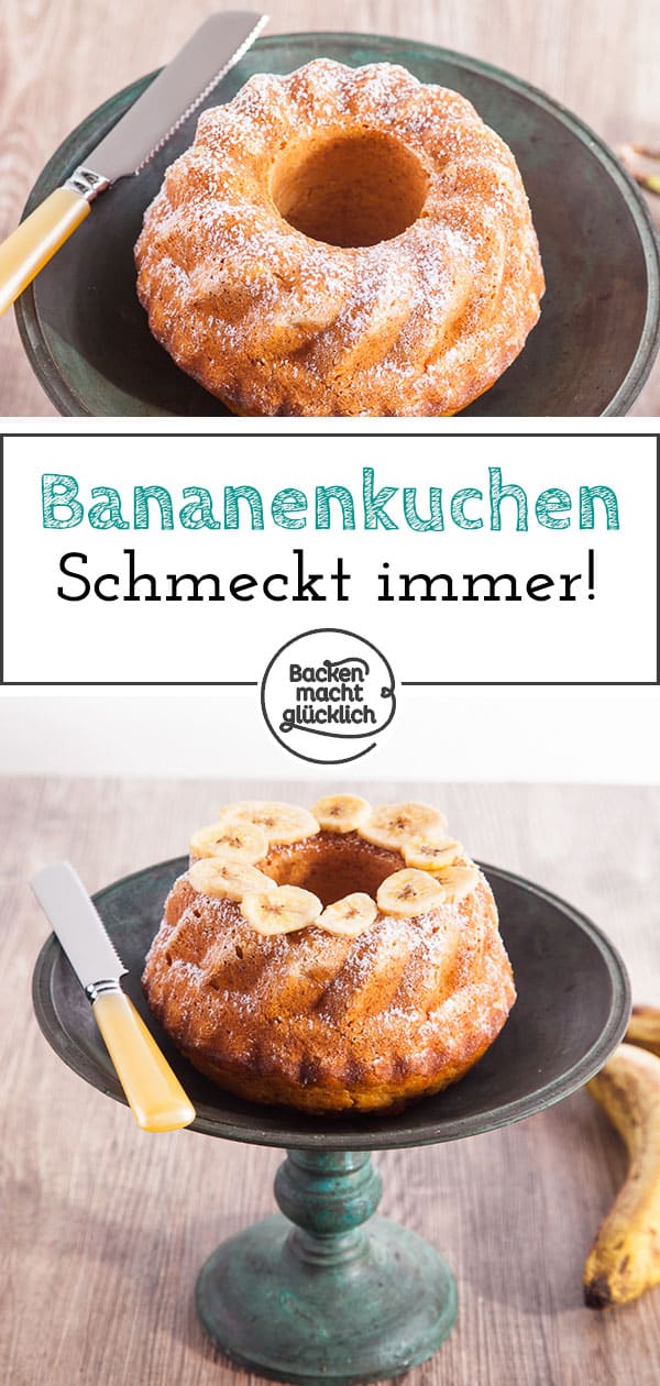 Dieses Bananenkuchen-Grundrezept ist kinderleicht und lässt sich gut abwandeln. Der einfache Bananenkuchen ist ein absoluter Kuchenklassiker. Zurecht, denn der Bananenkuchen schmeckt einfach immer!