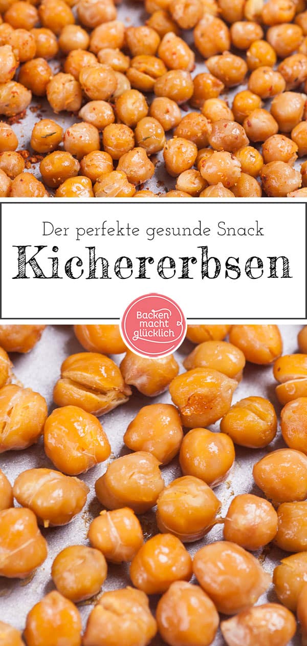 Tolles Rezept für würzige Kichererbsen. Die gerösteten Kichererbsen sind ein schneller, einfacher Snack aus dem Backofen. Die Kichererbsen sind ein toller Snack für alle, die gerne gesund knabbern wollen!