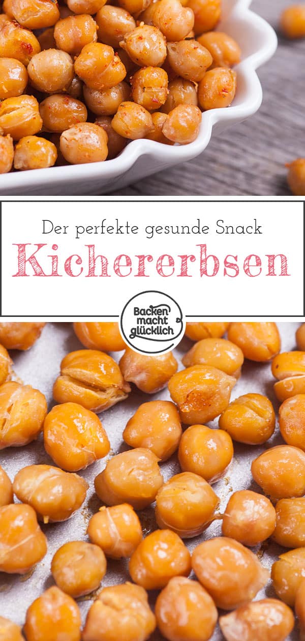 Tolles Rezept für würzige Kichererbsen. Die gerösteten Kichererbsen sind ein schneller, einfacher Snack aus dem Backofen. Die Kichererbsen sind ein toller Snack für alle, die gerne gesund knabbern wollen!