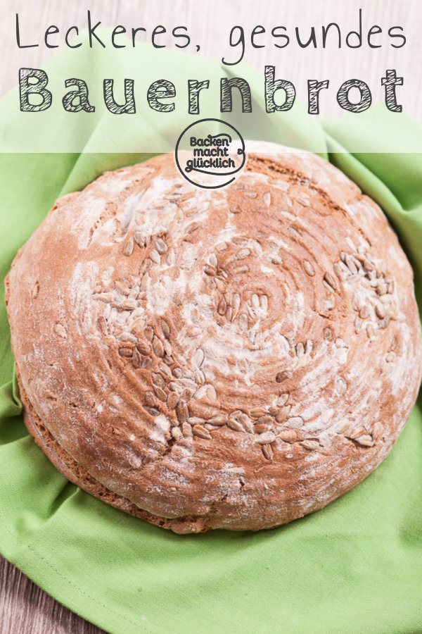 Einfaches Rezept für ein gesundes Bauernbrot. Das Vollkornbrot ist kinderleicht zu machen. Bei uns ist dieses Bauernbrot mit Dinkel mittlerweile absoluter Standard.