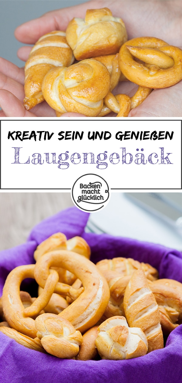 Es geht doch nichts über eine Breze wie frisch vom Bäcker, oder? Die könnt ihr mit ungefährlichem Backnatron auch sicher und einfach Zuhause machen. Funktioniert ebenso mit anderem Laugengebäck wie Laugenstange oder Laugenbrötchen. #brezel #laugengebäck #laugenstange #backenmachtglücklich