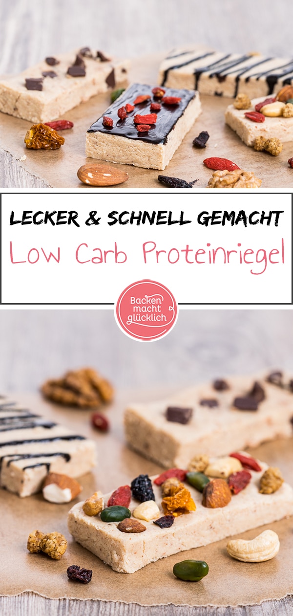 Diese Erdnussbutter-Eiweißriegel sind kohlenhydratarm, proteinreich und glutenfrei. Außerdem sind die Low Carb Proteinriegel extrem lecker und schnell gemacht. Mit dem passenden Proteinpulver werden die Eiweißriegel sogar vegan.