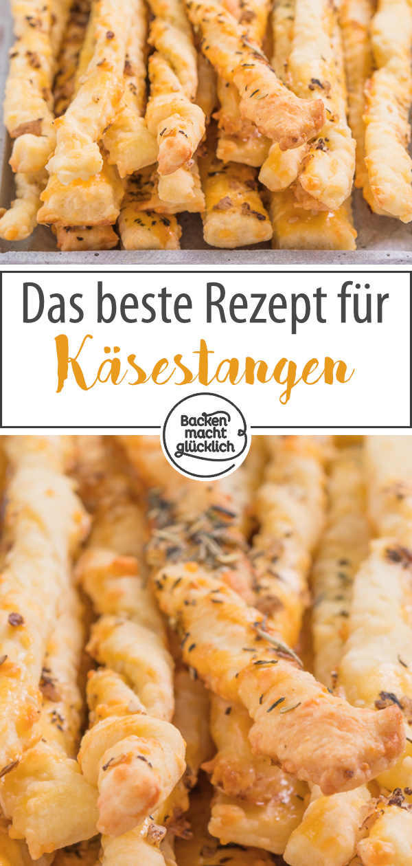 Diese selbstgemachten Käsestangen mit Mürbeteig sind das perfekte Fingerfood - am besten gleich nackbacken!.