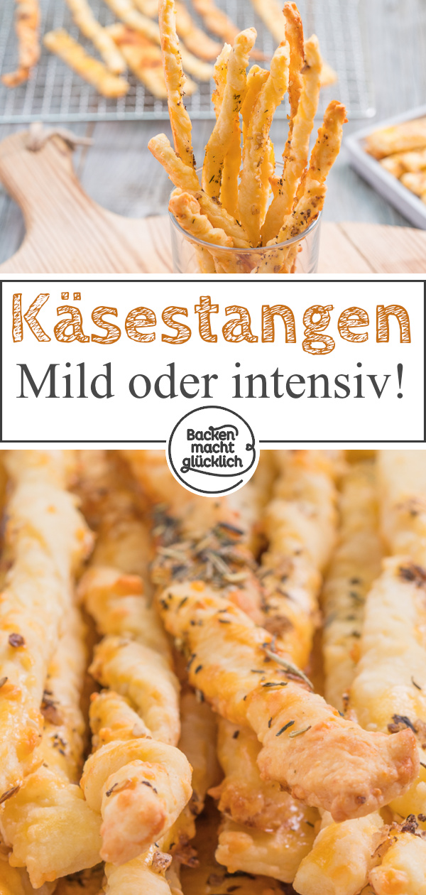 Diese selbstgemachten Käsestangen mit Mürbeteig sind das perfekte Fingerfood - am besten gleich nackbacken!.