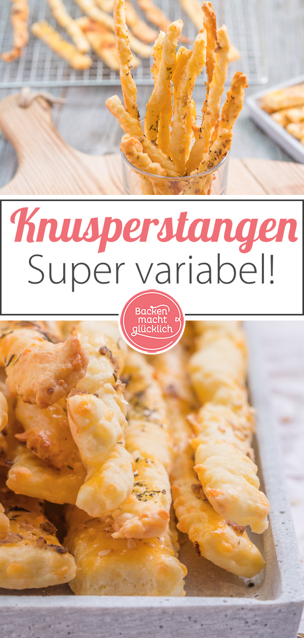 Diese selbstgemachten Käsestangen mit Mürbeteig sind das perfekte Fingerfood - am besten gleich nackbacken!.