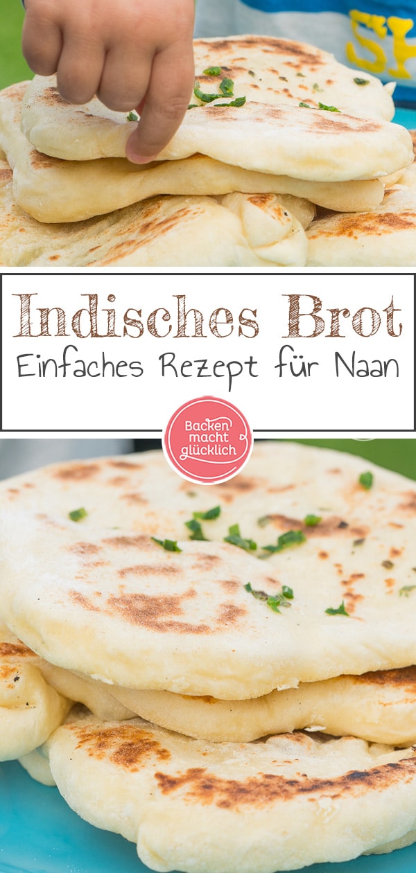 Köstliches, fluffiges Naan Brot nach indischer Art! Das Naan Rezept ist super einfach und auch für Anfänger geeignet. 