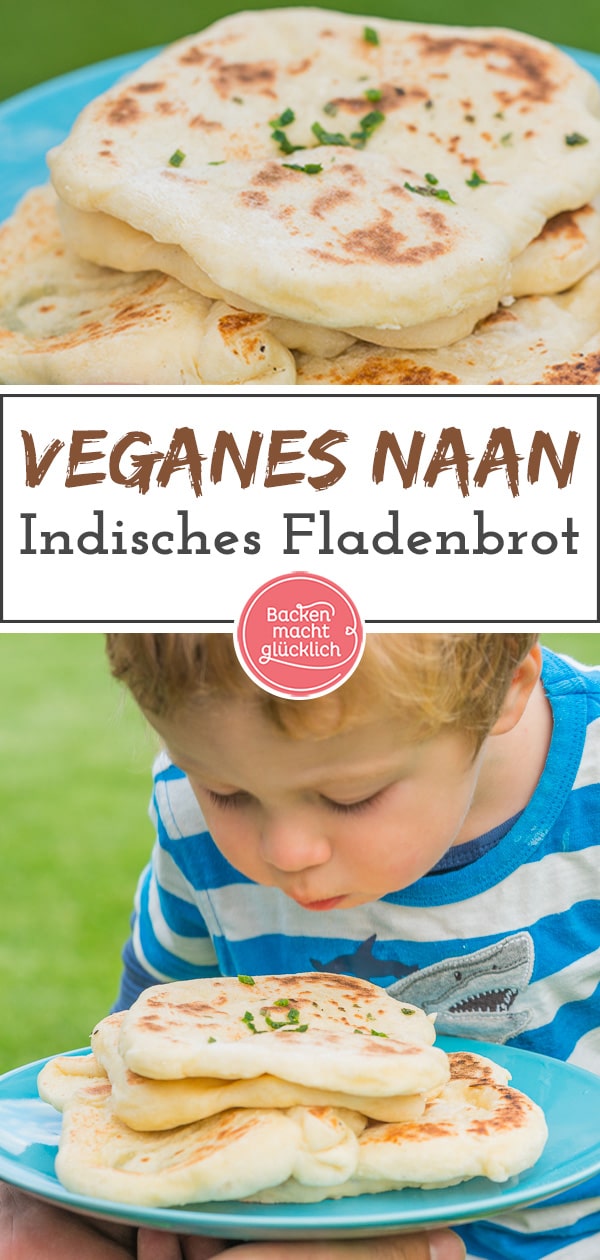 Köstliches, fluffiges Naan Brot nach indischer Art! Das Naan Rezept ist super einfach und auch für Anfänger geeignet. 