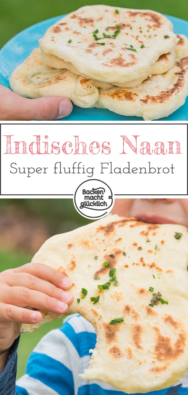 Köstliches, fluffiges Naan Brot nach indischer Art! Das Naan Rezept ist super einfach und auch für Anfänger geeignet. 