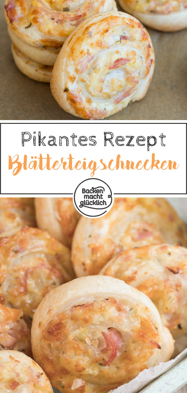 Schnelles Rezept für einfaches Fingerfood. Die Blätterteigschnecken sind idealer Snack für Silvester. Die einfachen Blätterteigschnecken machen sich super auf jedem Silvesterbuffet.