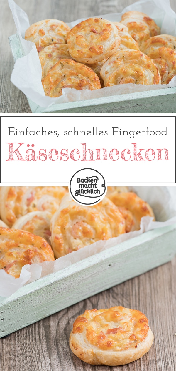 Schnelles Rezept für einfaches Fingerfood. Die Blätterteigschnecken sind idealer Snack für Silvester. Die einfachen Blätterteigschnecken machen sich super auf jedem Silvesterbuffet.