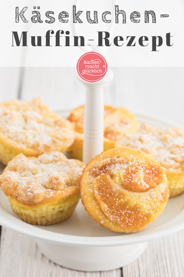 Köstliche Käsekuchen-Muffins mit Streuseln, Mandarinen oder Schokolade. Die einfachen Käsekuchen-Muffins sind knusprig, cremig und super lecker!