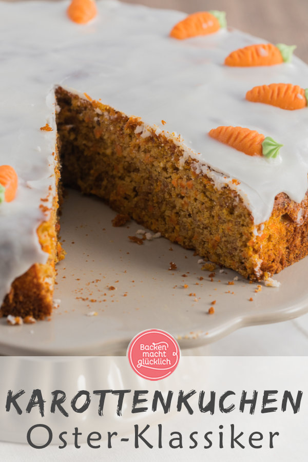 Ein saftiger Möhrenkuchen gehört einfach zum Osterfest! Diesen köstlichen Karottenkuchen ohne Mehl liebt die ganze Familie!