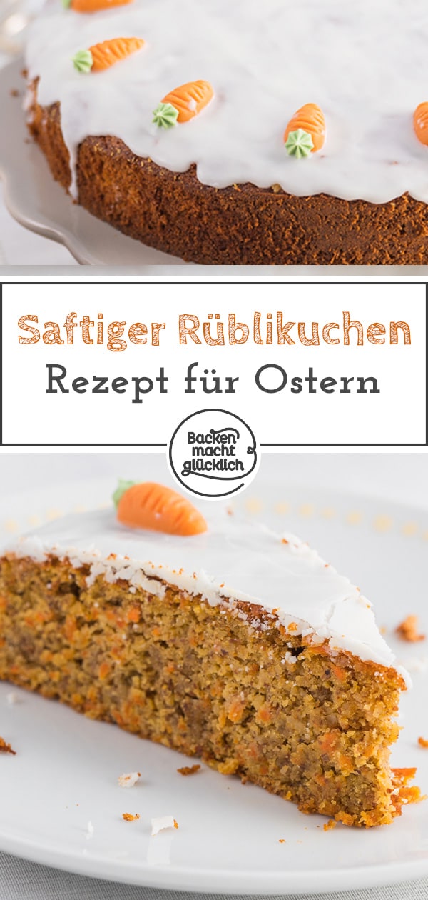 Ein saftiger Möhrenkuchen gehört einfach zum Osterfest! Diesen köstlichen Karottenkuchen ohne Mehl liebt die ganze Familie!